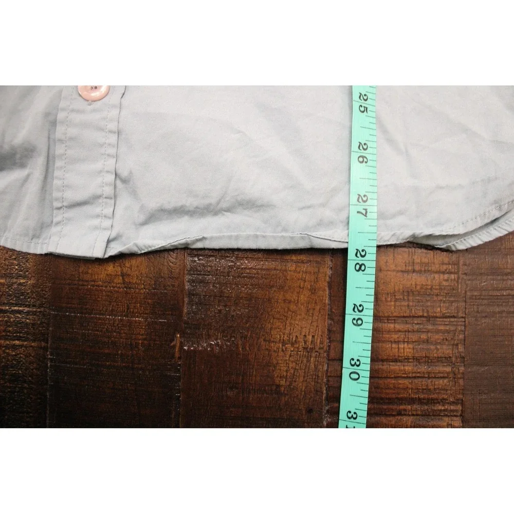 Gucci Shirt Mens 15.5 32 Blue Solid Slim Fit Dress Long Lightweight Uniform